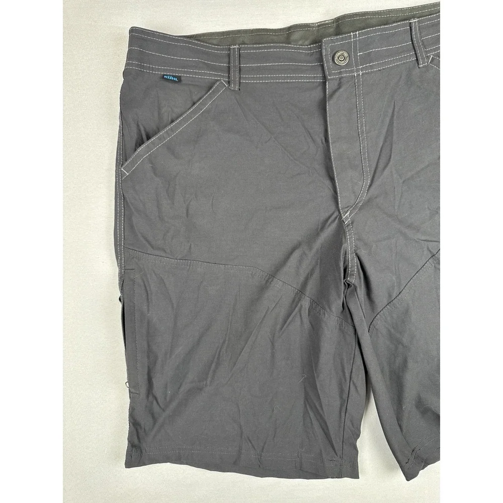 Kuhl Renegade Hiking Shorts Mens 38 Black Outdoor Nylon Stretch Trail Utility